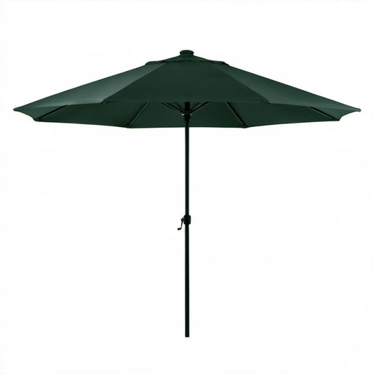 Parasol ogrodowy okrągły Ø300 cm, wysokość 245 cm, ciemnozielony/czarny